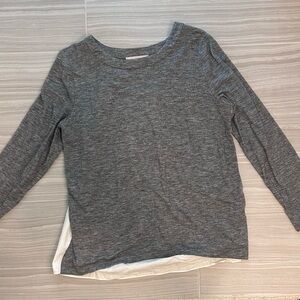 LOFT Heather Gray Knit Top